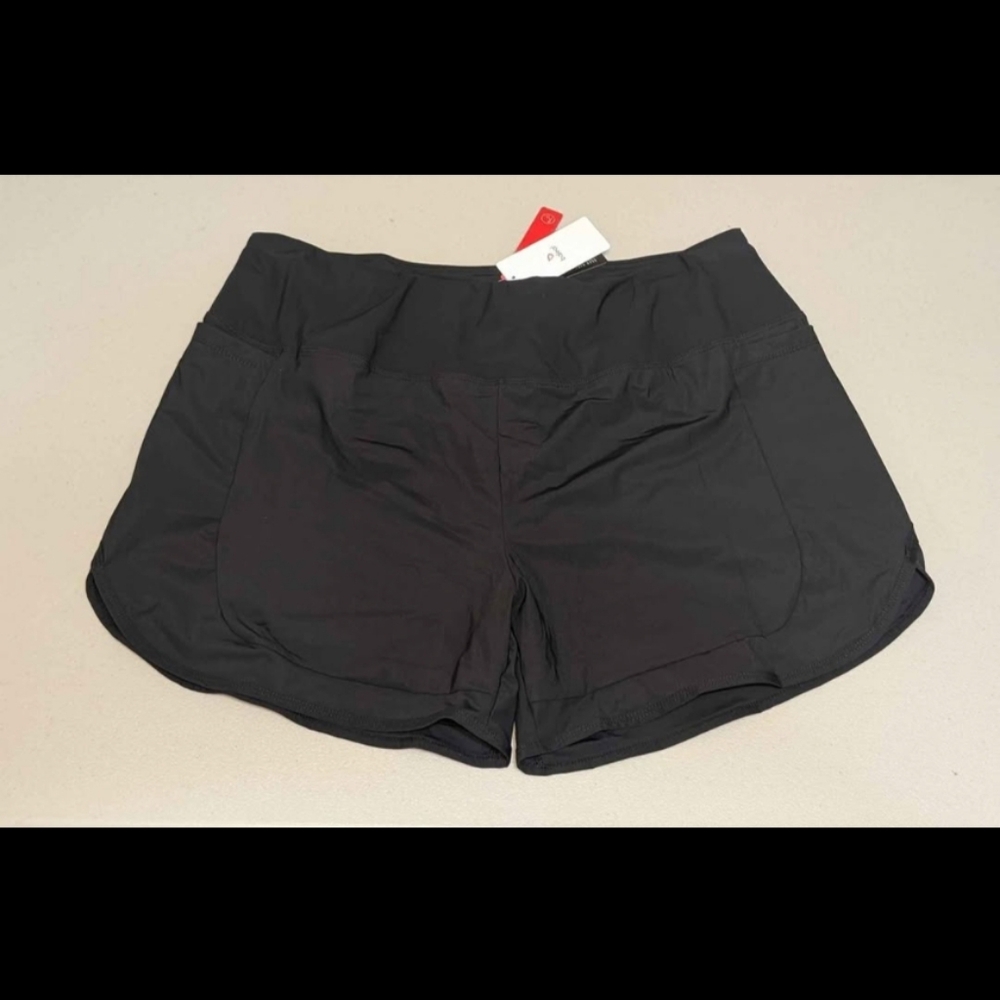 NWT XL black high waisted swim shorts by Baleaf
